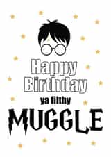 Harry Potter Muggle Birthday Card created by Kristify Creative