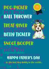 Cute Dog Daddy Card For Dad 1001 created by Nidd And Rigg!