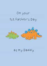 Cute First Father's Day Card - Dinosaurs - New Daddy created by Doodle Keg
