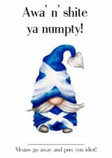 Scottish Slang Rude Typography Card created by Tracey T