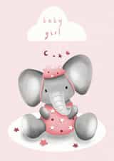 New Baby Girl Card created by Caley Veitch Illustration