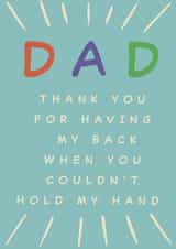 Having my back Father's Day Card created by Petals and Letters