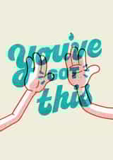 You’ve got this | cartoon fun retro good luck congratulations card created by Ellen Jane LDN