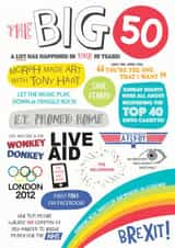 THE BIG 50 birthday card created by The Boy and the Bear