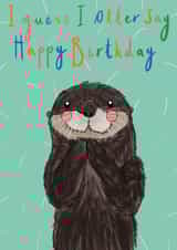 Otterly Adorable Birthday Card created by Molliemadethis