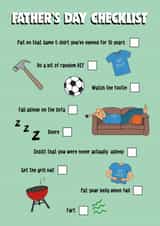 Father's Day Checklist card created by Rebecca Cooper Design