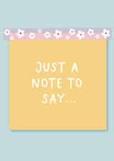 Just a note to say card created by Emelye Kate Designs