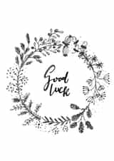 Good Luck Floral Wreath Card created by Creative Feel Designs