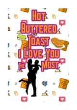 butter toast valentine card created by yerref