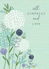 With Sympathy & Love Thinking of You Floral Greetings Card created by Laura Darrington Design Ltd.