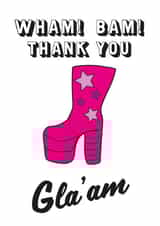 Glam Rock Thank You card created by Anna Ratty