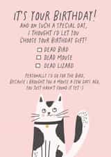 Funny Cat Gifts Birthday Card created by Nicky Laatz