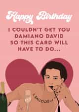 Damiano David Eurovision Birthday Card created by The Foxy Lemon Co.