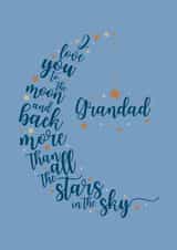 Grandad I love you to the moon and back card created by Ellie's Little Studio