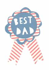 Best Dad Rosette Father's Day card created by Little Red Apple