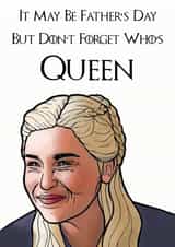 Funny Game of Thrones Fathers Day Card created by Drewit