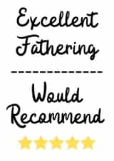 Funny Father's Day review Card created by MadeByLauraxx