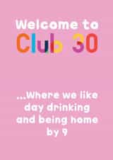 Welcome to Club 30 created by EJF Illustration