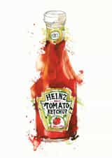 Ketchup Card created by Georgina Luck Illustration