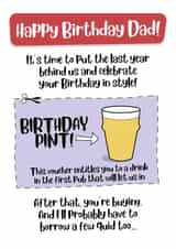 Dad's Birthday Pint! created by Codfish Design