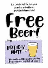 Free Beer! (voucher) created by Codfish Design