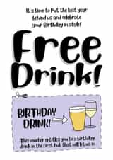 Free Drink! (voucher) created by Codfish Design