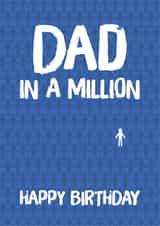 Dad in a Million Birthday card created by Codfish Design