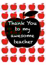 Thank You Teacher Apple Card created by Her Joyful Heart