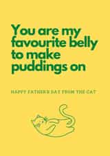Cat Dad Father's Day Card Belly Puddings  created by blue's muse