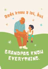 Grandpas Know Everything Father’s Day Card created by Five Bears Co