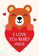 I Love You Beary Much card created by Kiddy Winks Prints