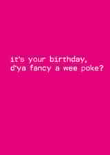 Fancy a Wee Poke birthday card created by Harley Moon Designs