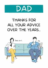 Thanks for the advice Dad card 1001 created by I Made A Funny!