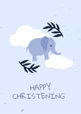 cute elephant christening card created by ERC Design