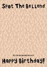 Rude Birthday Card - Spot The Bellend created by Pink Peach Cards