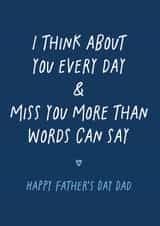 Cards to Heavan - miss you more than words can say created by Percy & Pearl