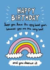 Happy Birthday You Deserve the Best Birthday Card created by Angela Chick