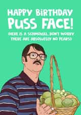 Friday Night Dinner Jim Schmoigel Birthday Card created by @donosdoodles