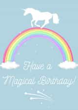Magical Unicorn Birthday Card created by Rose Mackenzie