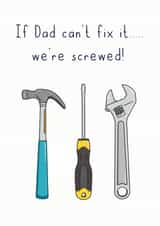 Funny Dad tools card created by Canny Crafted