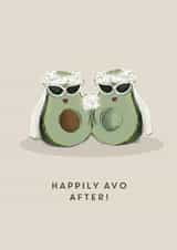 Mrs and Mrs Avo - Cute Avocado Wedding Card created by @doublepea_designs