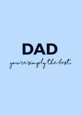 You're Simply The Best Dad card created by Lucekatedesigns
