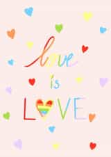 Love Is Love Rainbow Hearts created by Nika Venturini