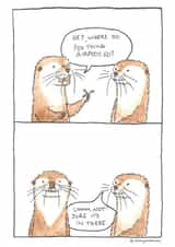 Funny Otter Comic Card created by Otterly Madness