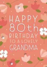 Happy 80th Birthday Grandma created by Juniper and Rose Studio