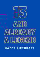 13th birthday legend card created by ERC Design