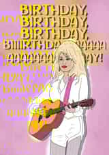 Dolly Parton Birthday card created by DigiArtCo
