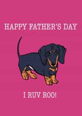 Cute Sausage Dog Father's Day Card created by Gibbo The Doodler