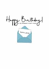 Secret Message Husband & Best Friend Birthday Card created by Ruby Wren Designs