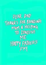 Thanks For Banging Mum Father's Day Card created by Gibbo The Doodler